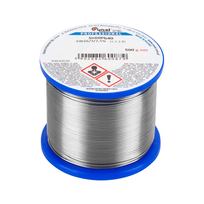 Litavimo alavas 1.00mm / 500g Sn60Pb40 CYNEL