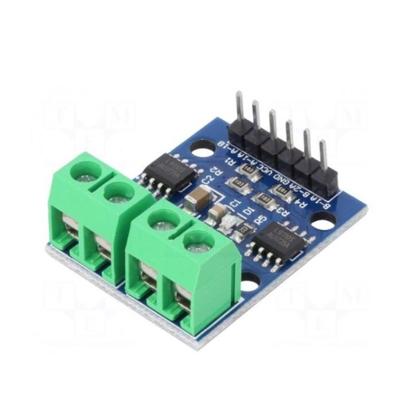 Stepper motor controller, L9110S, 800mA, Uin mot: 12V, Channels: 2