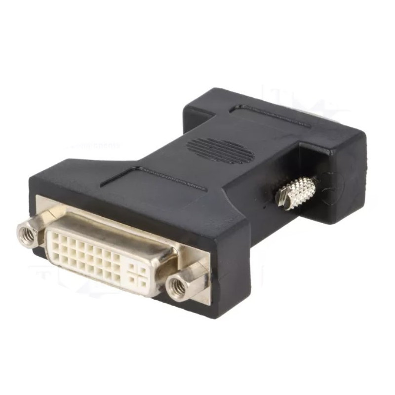 Adapteris, D-Sub 15 kontaktų HD kištukas, DVI-I (24+5) lizdas