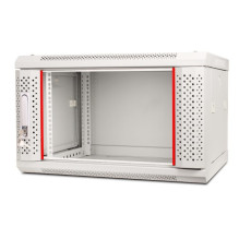 6U 19\'\' prie sienos montuojama spintelė / 600 x 600 x 370 mm / Pilka / Nesurinkta