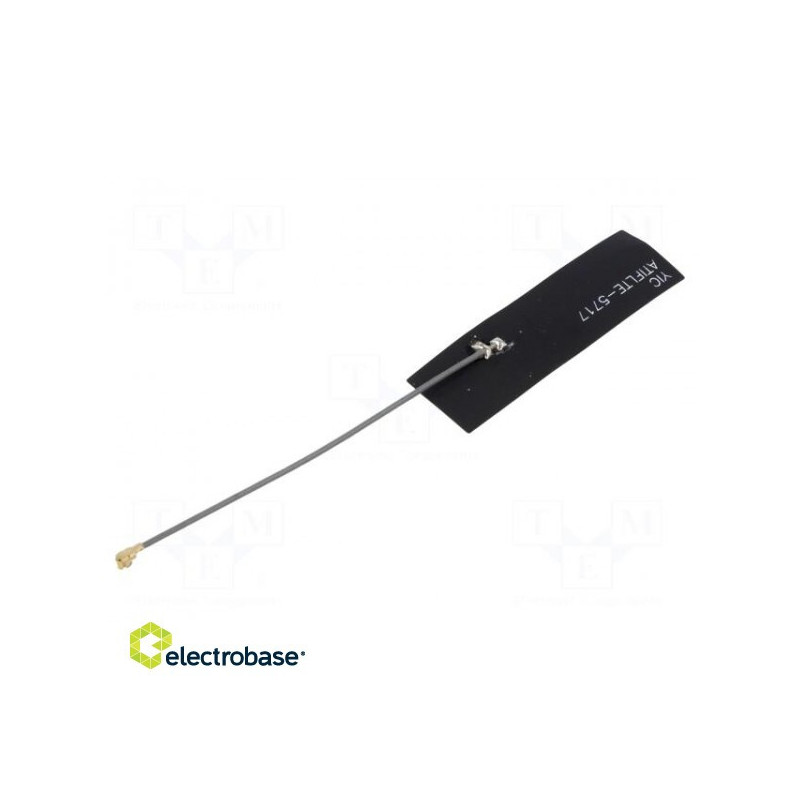 Antena, 4G, LTE, 2dBi, linijinė, 56,59x16,53 mm, IPEX, -40÷85°C