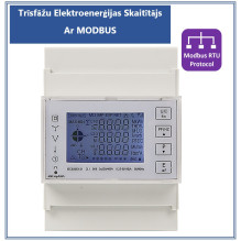 Trifazis elektros skaitiklis, daugiatarifis, MODBUS protokolas nuotoliniam rodmenų nuskaitymui