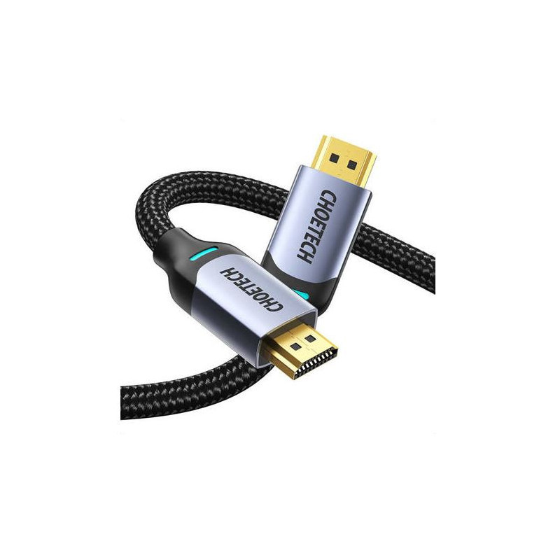 8K HDMI į HDMI 2M nailono kabelis, juodas