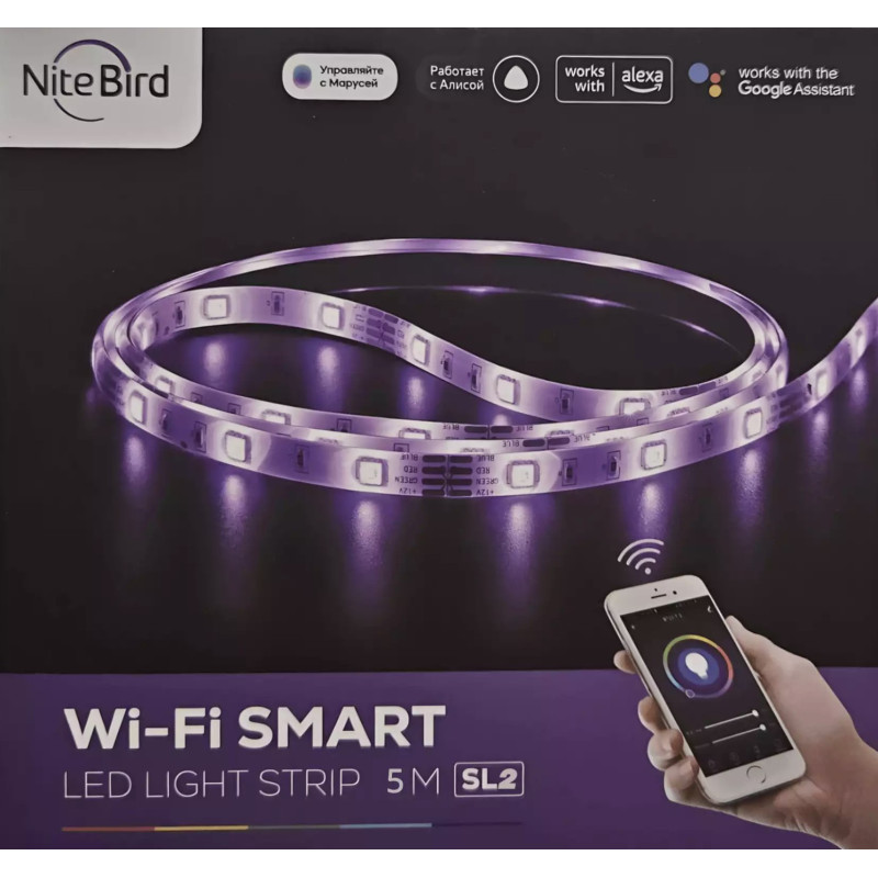 Išmanioji WiFi „Gosund“ LED šviesos juosta, 5 m, RGB, mikrofonas muzikos režimui, programėlė telefonui