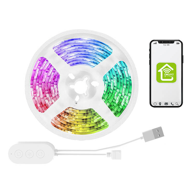 LED strip set with remote control, Length 2.8m, Wi-Fi, App TUYA, GOSUND