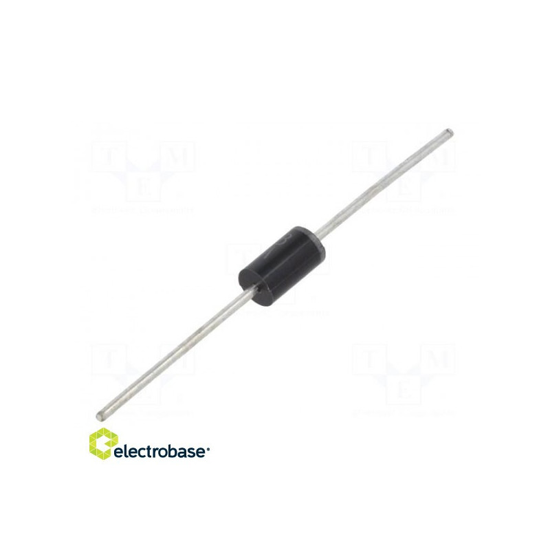 Diode: Schottky rectifier, THT, 200V, 3A, DO201AD, Ufmax: 900 mV