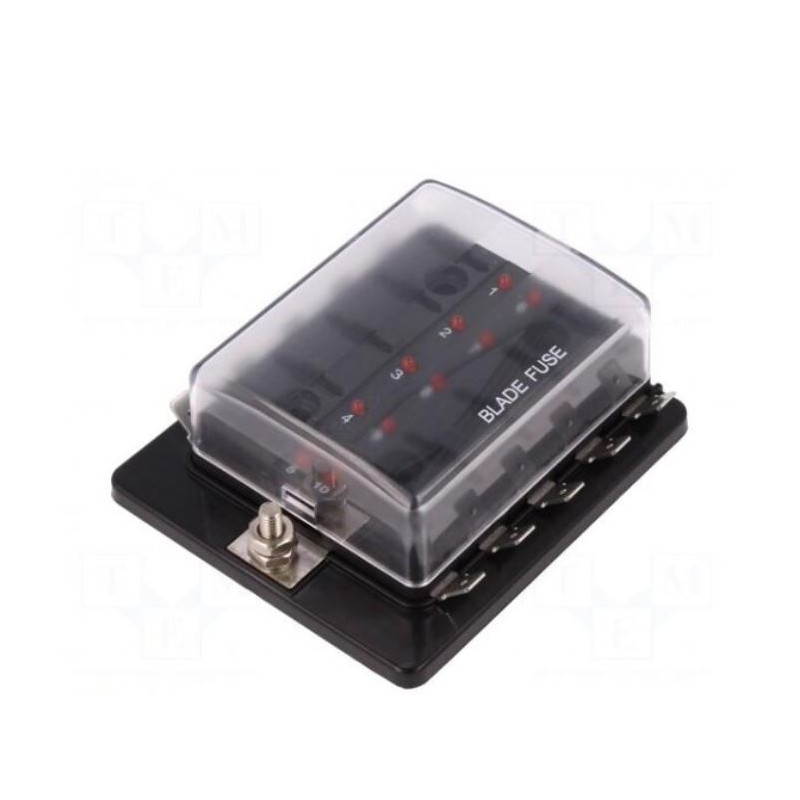 Fuse access: fuse boxes, fuse: 19mm, 30A, screw, Housing: black, UL94V