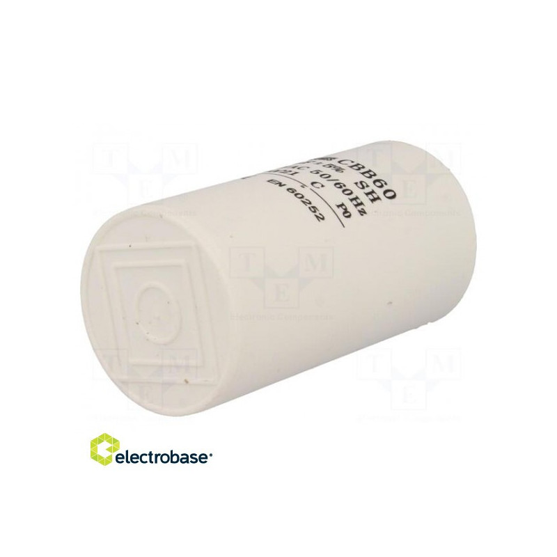 Capacitor: motor, run, 40uF, 450V, Ø48x93mm, -25÷70°C, ±5%, 3000h