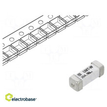 Fuse: fuse, time-lag, 20A, 125VAC, 125VDC, SMD, ceramic, copper