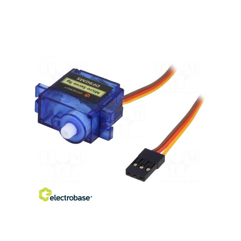 Motor: servo 4.8÷6VDC micro analogue 9g 22x12.5x29.5mm nylon