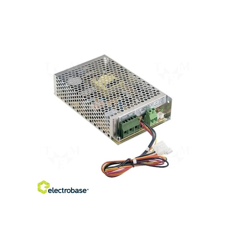 Maitinimo šaltinis: modulinis buferinis 74,5 W 27,6 V nuolatinės srovės 2,7 A išvestis: 1 500 g