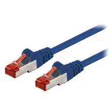 Patch cord CAT6 S / FTP, stranded, Blue, 0.5m