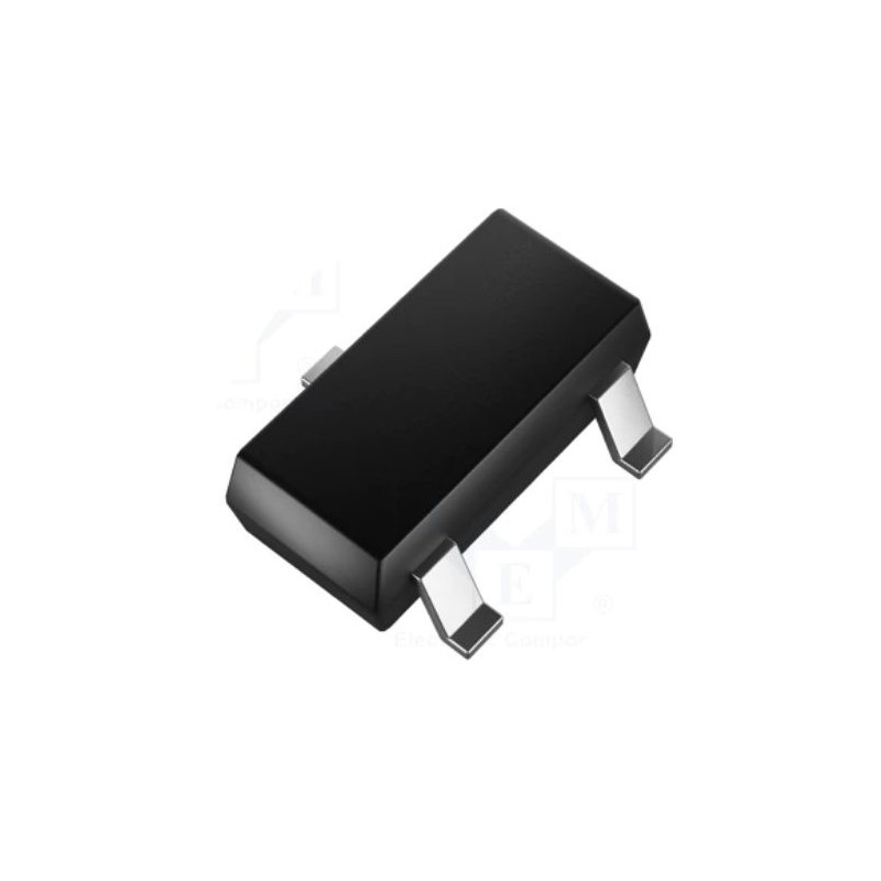 Tranzistorius: N-MOSFET vienpolis 50V 0.3A 0.6W SOT23