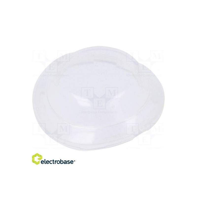 Jungiklių priedai: dangtelis, korpusas: skaidrus, -20÷85°C, Ø24,4 mm