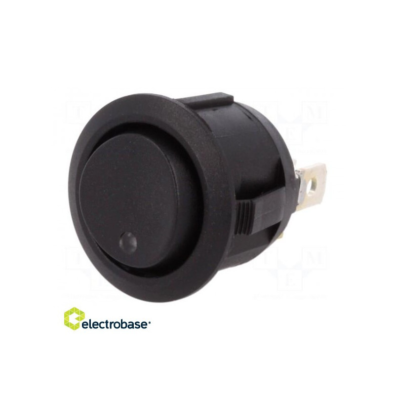 ROCKER, SP3T, Position: 3, ON-OFF, 20A / 14VDC, black, LED 14VDC, dot
