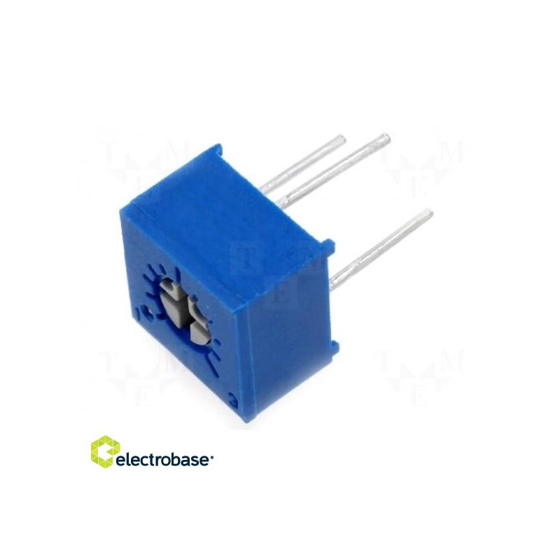 Potentiometer: mounting single turn, horizontal 50k? 500mW