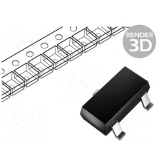 Tranzistorius: N-MOSFET vienpolis 60V 0.28A 0.35W SOT23