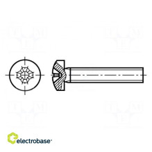 Screw, M3x12, 0.5, Head:...