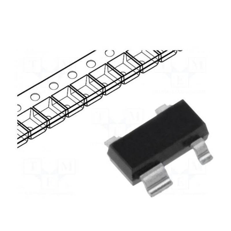 Tranzistorius: NPN x2, bipolinis, 30 V, 0,1 A, 0,3 W, SOT144