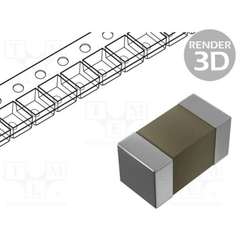 Kondensatorius: keraminis MLCC 470pF 50V C0G ±5% SMD 0603