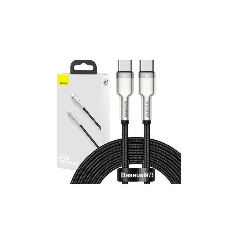Cafule Series Metal Data Cable USB-C 100W 2m Black