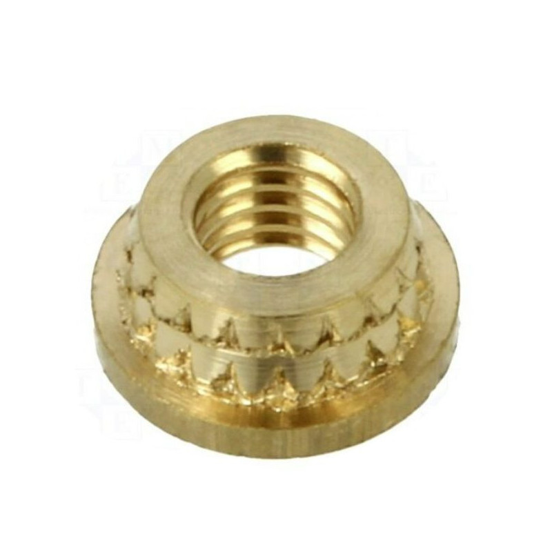 Threaded insert brass M3 BN: 37905 L: 1.85mm MICROBARB®