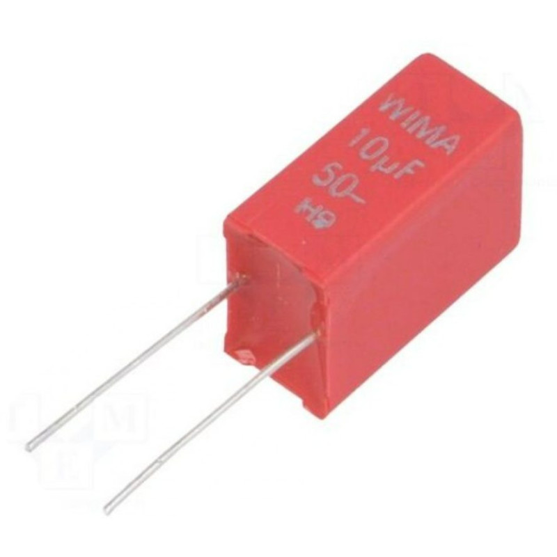 Kondensatorius: poliesteris 10uF 30VAC 50VDC Žingsnis: 5mm ±10%