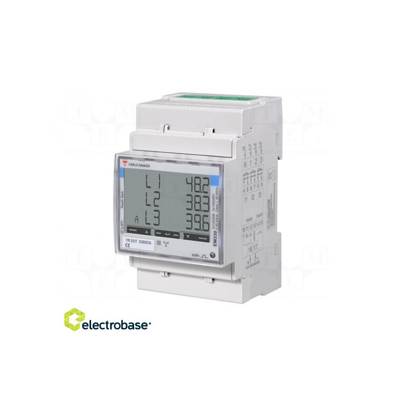 Electric energy meter digital, mounting for DIN rail mounting
