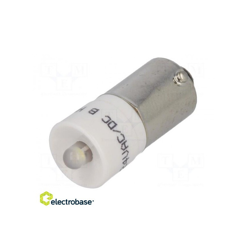 LED lamp white, BA9S, 24VDC, 24VAC