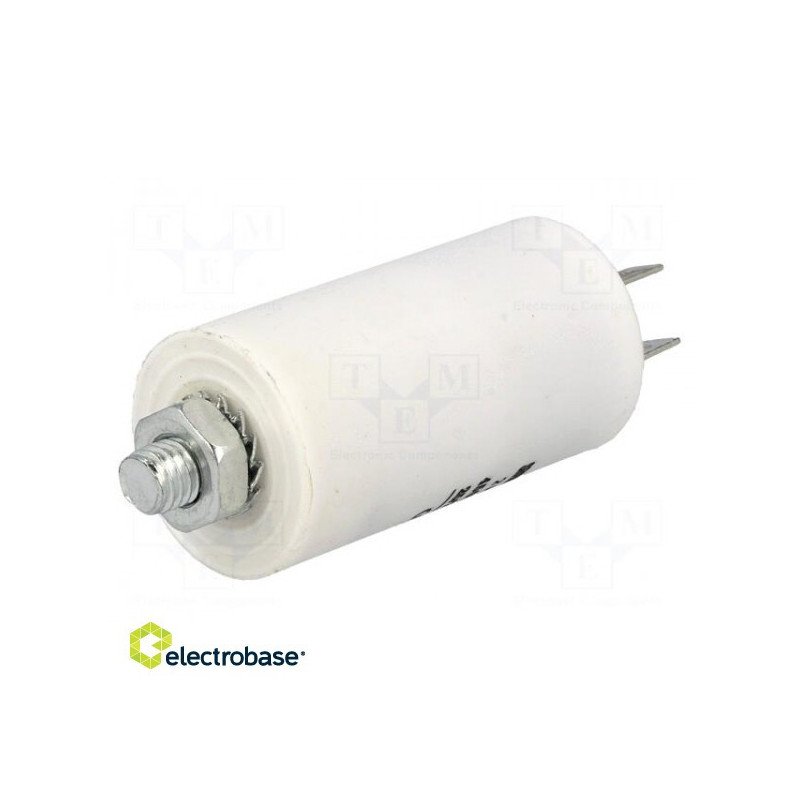 Kondensatorius: variklis, darbinis 2uF 450V ¨30x57mm -25÷70°C ±5% 3000h