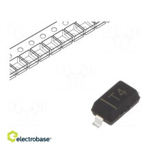 Diodas: impulsinis, SMD, 100 V, 150 mA, 4 ns, SOD123F, Ufmax: 1,25 V, 400 mW