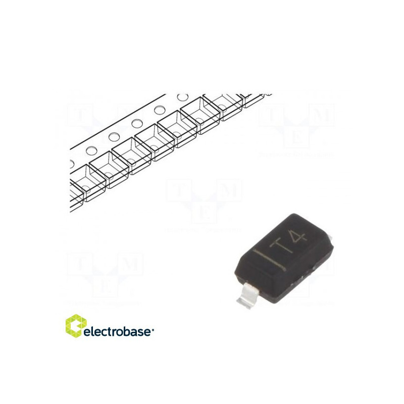 Diode: switching, SMD, 100V, 150mA, 4ns, SOD123F, Ufmax: 1.25 V, 400mW
