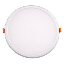 LED šviesos panelė. Apvalios formos 22W 3000K 220x36mm su integruotu valdymo bloku.