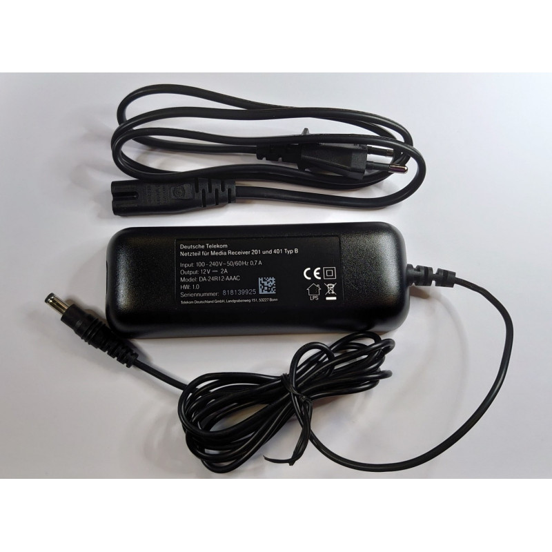 Power supply - adapter 12V 2A 24W DC con. 5.5 / 2.1-2.5 Desktop black DT DA24R12AAAC