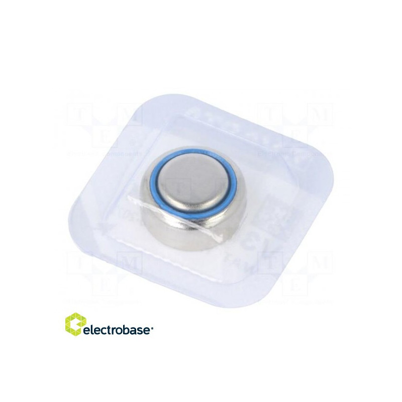 Baterija: sidabrinė, 1,55 V, SR44, moneta, Baterijų nr.: 1, Ø11,6 x 5,4 mm, 145 mAh