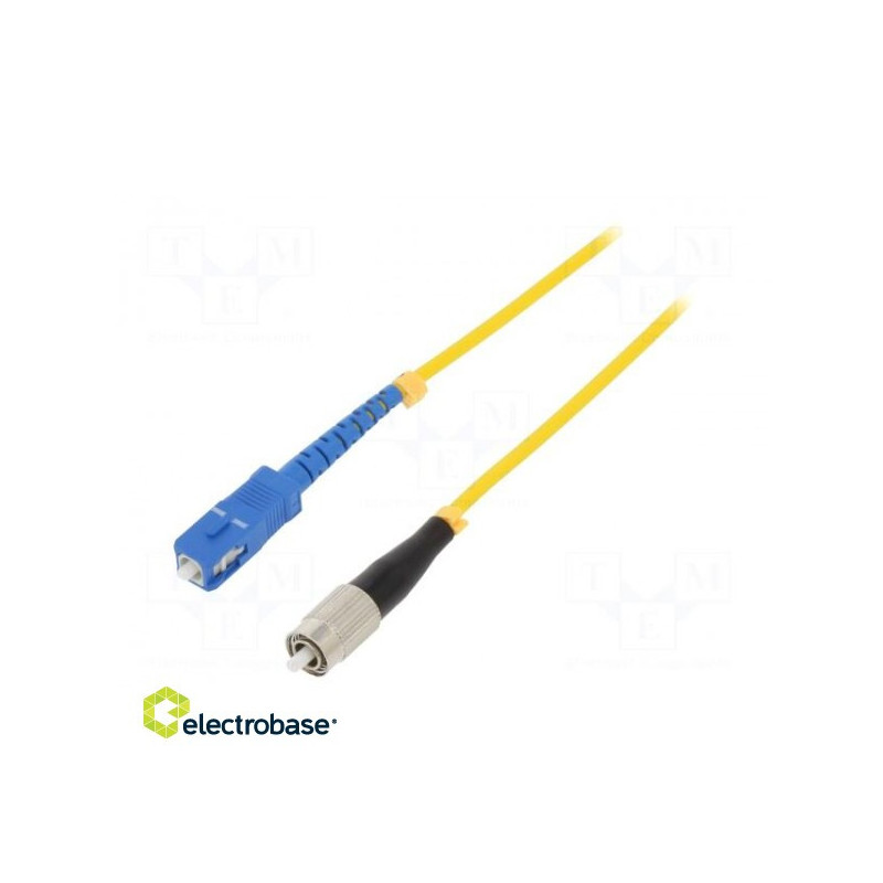 Fiber patch cord, FC / UPC,SC / UPC, 5 m, LSZH, Optical fiber: 9 / 125um