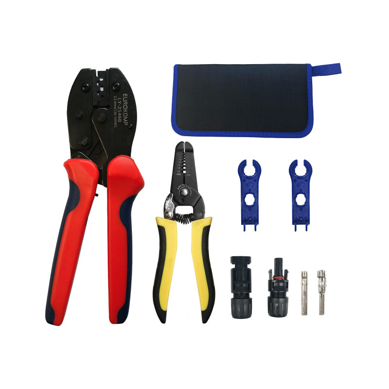Solar panel connector assembly kit, MC compatible connectors 4 PV E6108, set