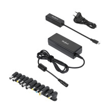 Universalus kompiuterių įkroviklio adapteris 90 W, 15–20 V, 12 kištukų, + maitinimo laidas