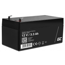 „Green Cell“ AGM VRLA 12 V 3,3 Ah nereikalaujanti priežiūros baterija signalizacijos sistemai, kasos aparatui, žaislams