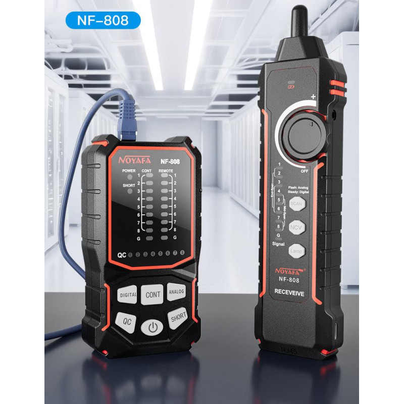 Multifunction network wire and cable finder, cable tester