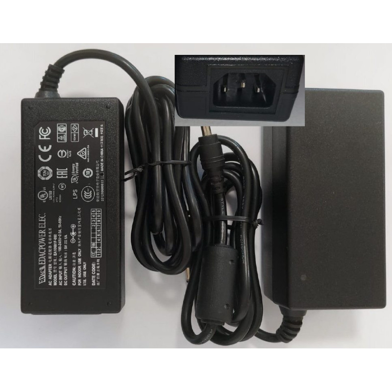 Maitinimo šaltinis - adapteris 5V 6A 30W nuolatinės srovės jungtis 5.5 / 2.1 Desktop C13 EDACPOWER EA10681-050