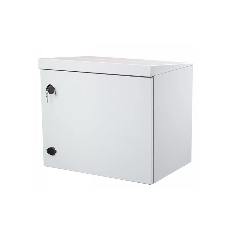 IP65 6U 19" wall cabinet, steel door / 450x520x400mm / gray, assembled