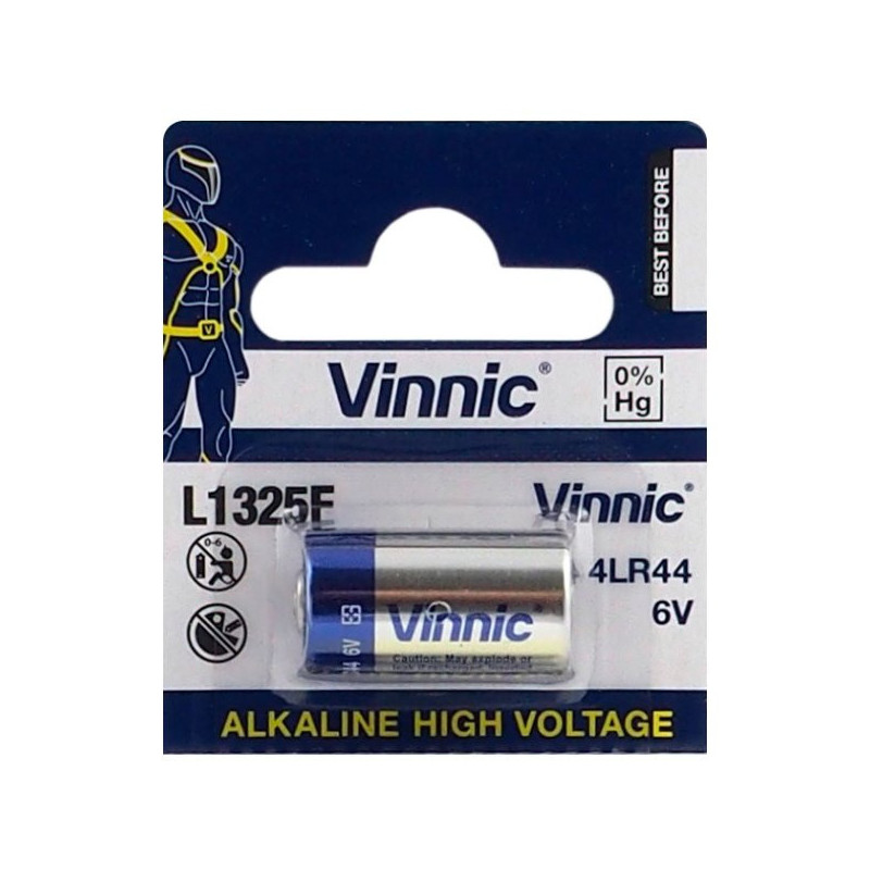 4LR44 batteries Vinnic Alkaline 544A / L1325F in a package of 1 pc.