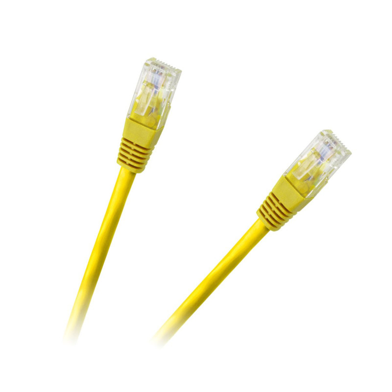 Komunalinis laidas, Komunalinis kabelis, Komunalinis kabelis, 1,5 m, CAT6, UTP, 150 cm, ElectroBase®, Geltonas