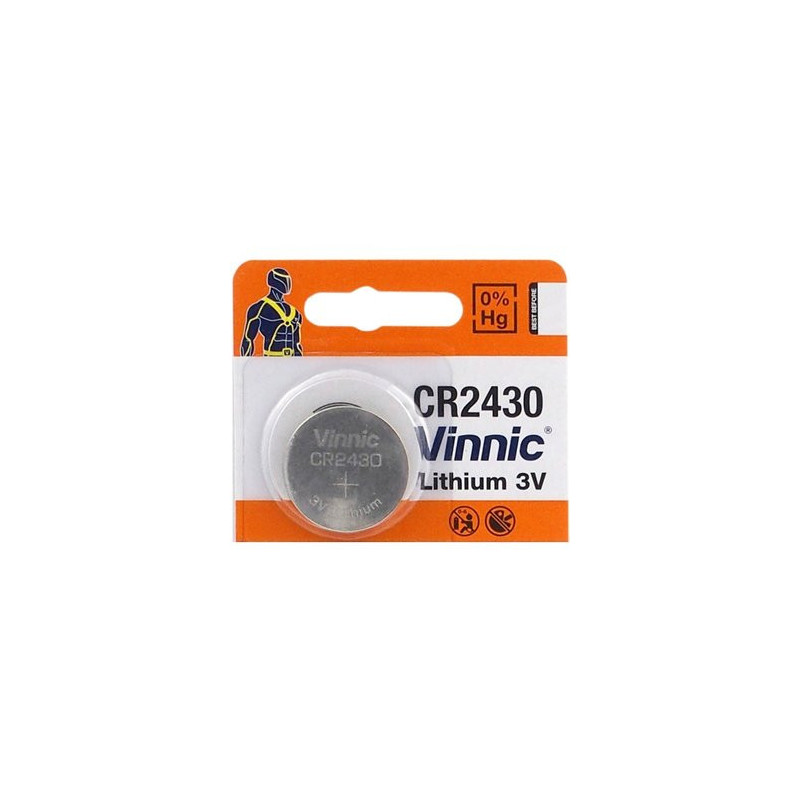 CR2430 battery, 3V Vinnic lithium, 1 pc. per pack.