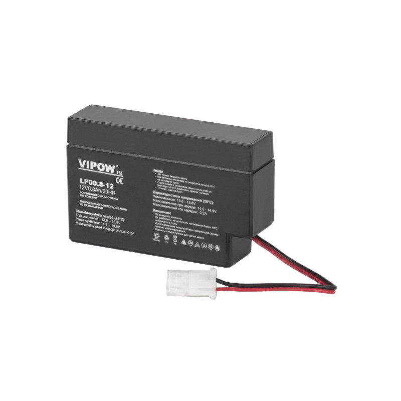 12V 0.8Ah battery ::Gel (GEL) : VRLA :: Terminal type T1 (4.75mm)