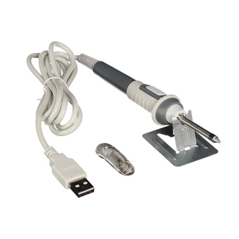 USB lituoklis, 10 W, temperatūros diapazonas: 420–480 °C