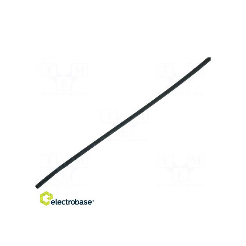Heat shrink sleeve glueless 2: 1 12.7mm L: 1m black -55÷125°C