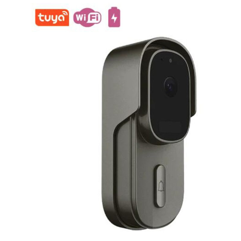 Durų skambutis su kamera, baterija, WiFi, lauko, 2MP, Tuya programėlė, skirta „Android“ ir „iOS“
