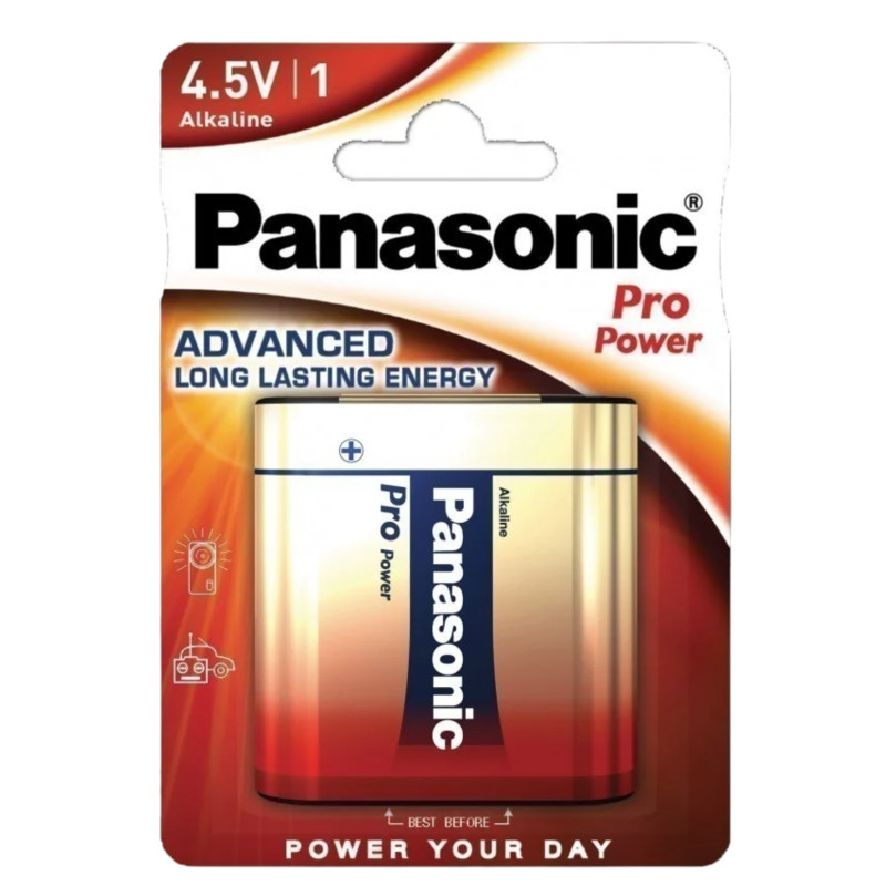 4,5 V 3R12 „Panasonic PRO POWER“ šarminė baterija, pakuotėje po 1 vnt.